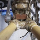 Another view of my homemade FD Cable Stop (fitted between the chainstays and against down tube)
