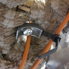 Underneath of chainstays - and how the homemade cable stop is secured. Cable tie in photo will be tidied up