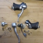 Challenge. Shimano STI lever dismantled awaiting clean, lube, and reassemble, and will hopefully then be in working order