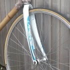 The original fork in white with blue/black decoration