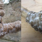 Before and after bad side of BB joint patchup