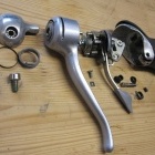 Closeup of exploded right-hand lever