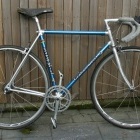 My ALAN bike during cleanup (still with original Graham Weigh decals). You can see the aero brakes and deep wheel rims which are not allowed in Leroica