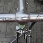 Closeup of the Cinelli 66-42 Campione del Mondo handlebar engraving