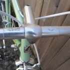 Cinelli bars and stem - also shows the line of the brake cables (I had to decide which way to route and crossover or not)
