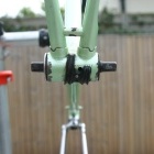 Damage to paint at edges of BB Shell - probably caused by seller loosening the Bottom Bracket