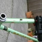 Good view of the rusting top tube cable guides and also the headtube showing the widespread areas of minor rust