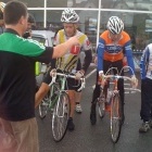 At the finish with John Piggott getting ready for a photo for the local paper