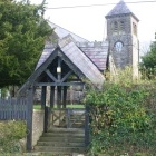 Another view of the church and gate from roadside